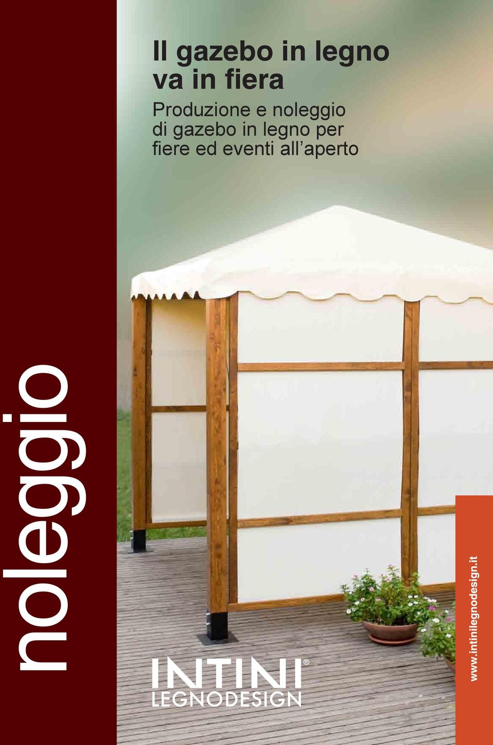 noleggio di gazebo in legno