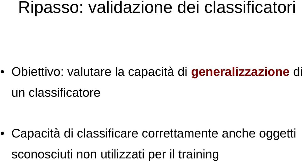 classificatore Capacità di classificare