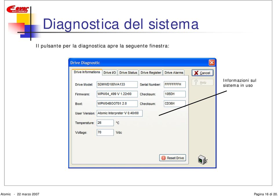 finestra: Informazioni sul sistema in