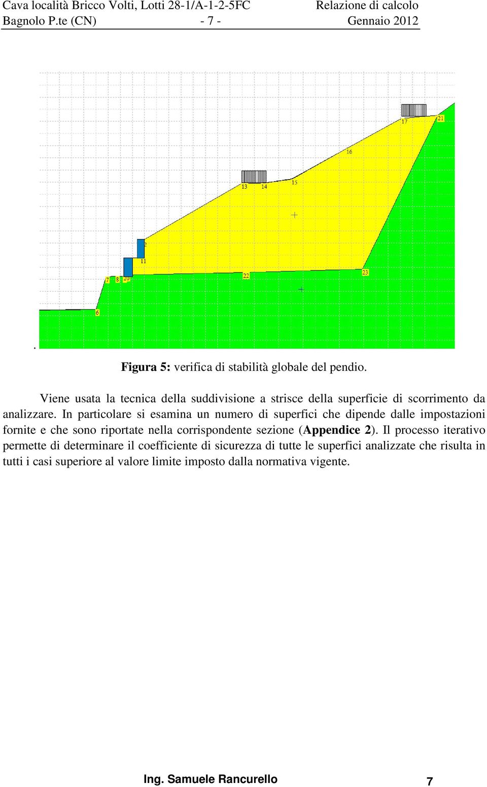 In particolare si esamina un numero di superfici che dipende dalle impostazioni fornite e che sono riportate nella corrispondente sezione (Appendice 2).