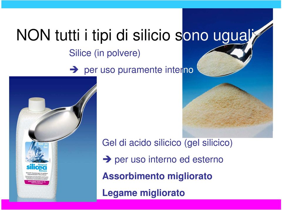 acido silicico (gel silicico) per uso interno