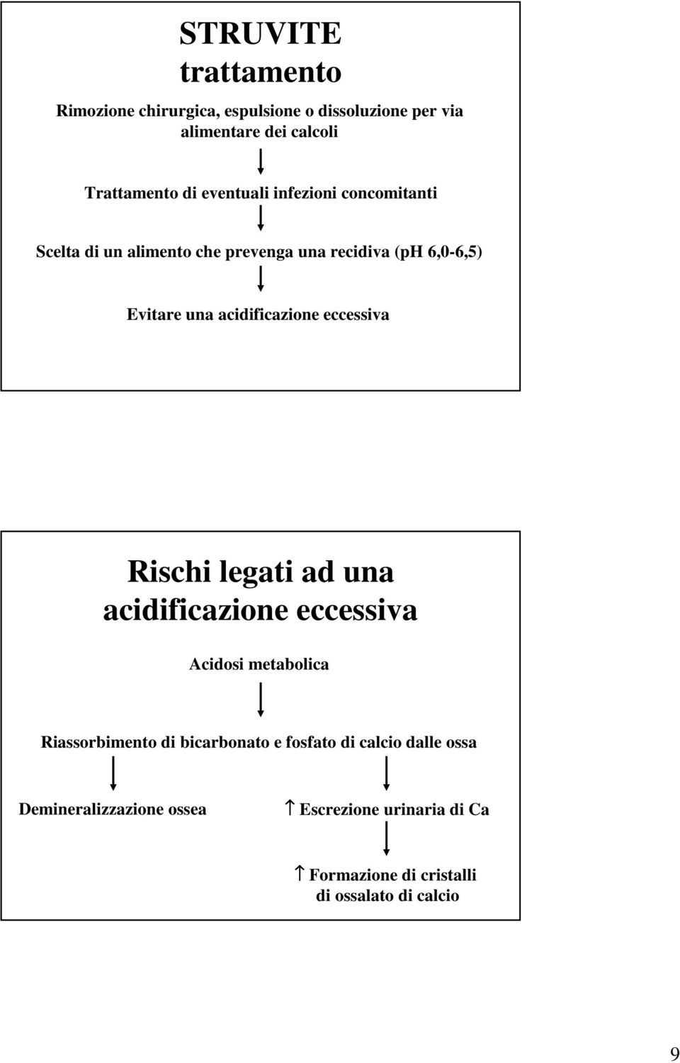 acidificazione eccessiva Rischi legati ad una acidificazione eccessiva Acidosi metabolica Riassorbimento di