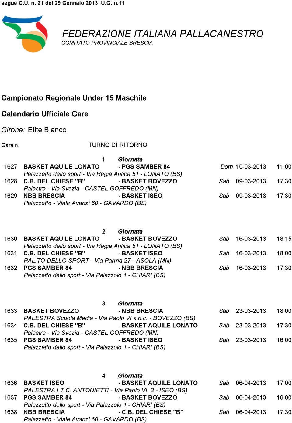 SKET AQUILE LONATO - PGS SAMBE