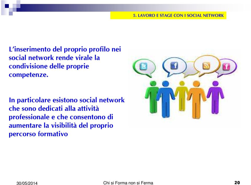 In particolare esistono social network che sono dedicati alla attività