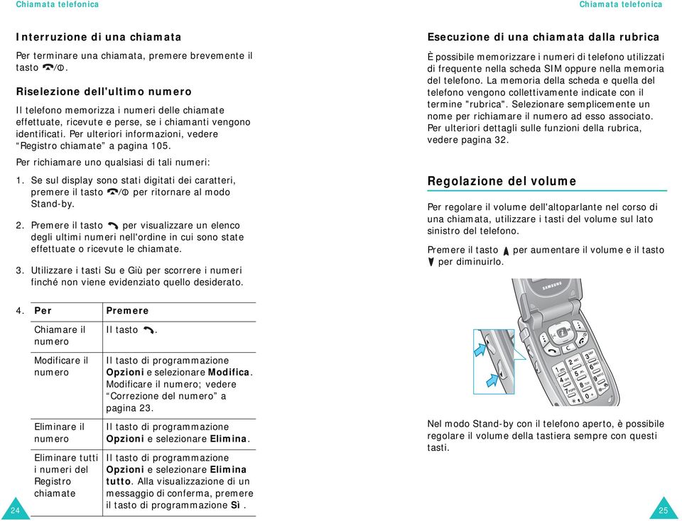 Per ulteriori informazioni, vedere Registro chiamate a pagina 105. Per richiamare uno qualsiasi di tali numeri: 1.