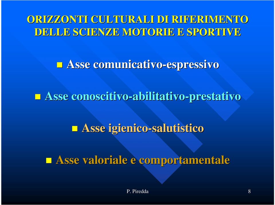 conoscitivo-abilitativo abilitativo-prestativo Asse