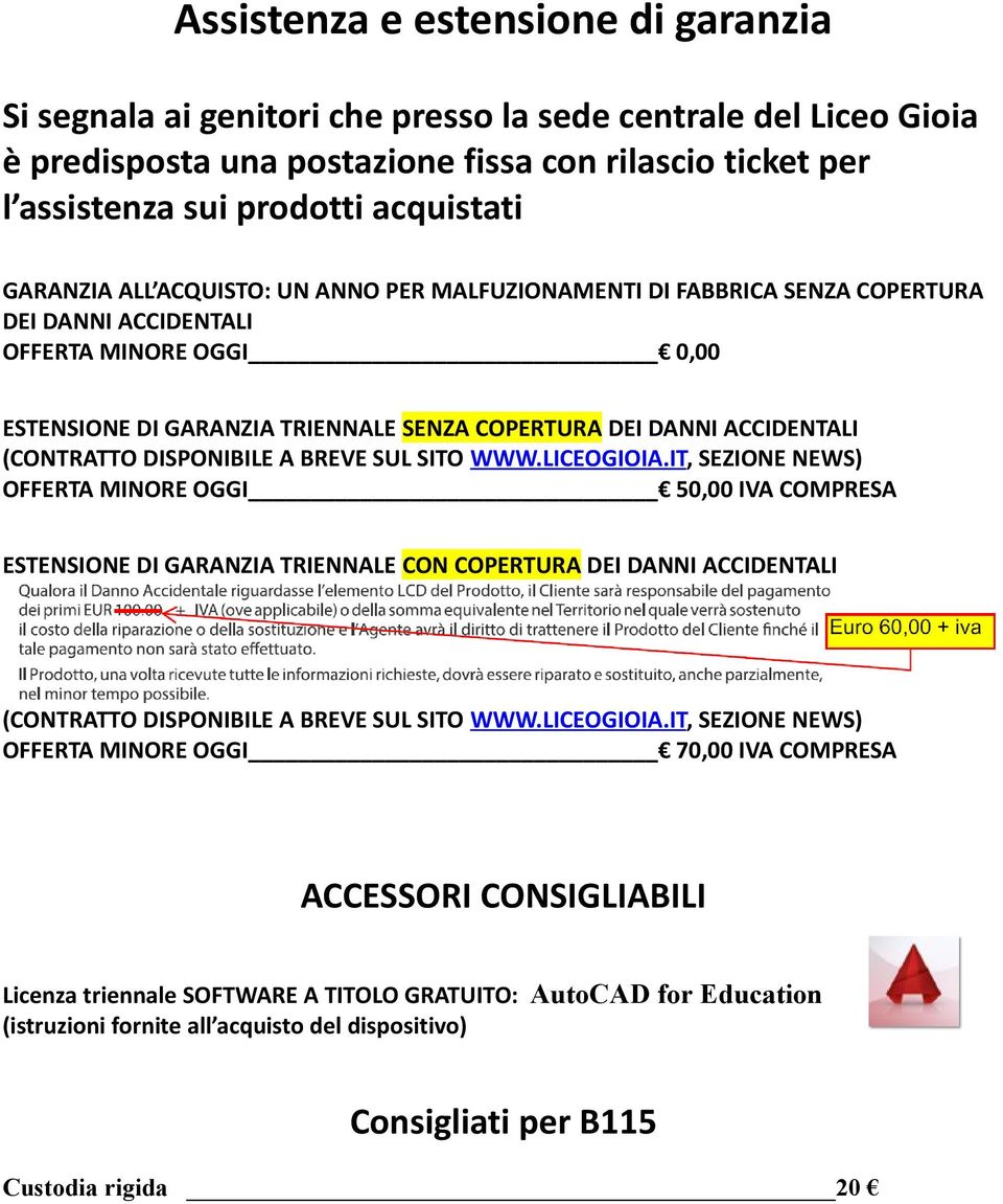 (CONTRATTO DISPONIBILE A BREVE SUL SITO WWW.LICEOGIOIA.