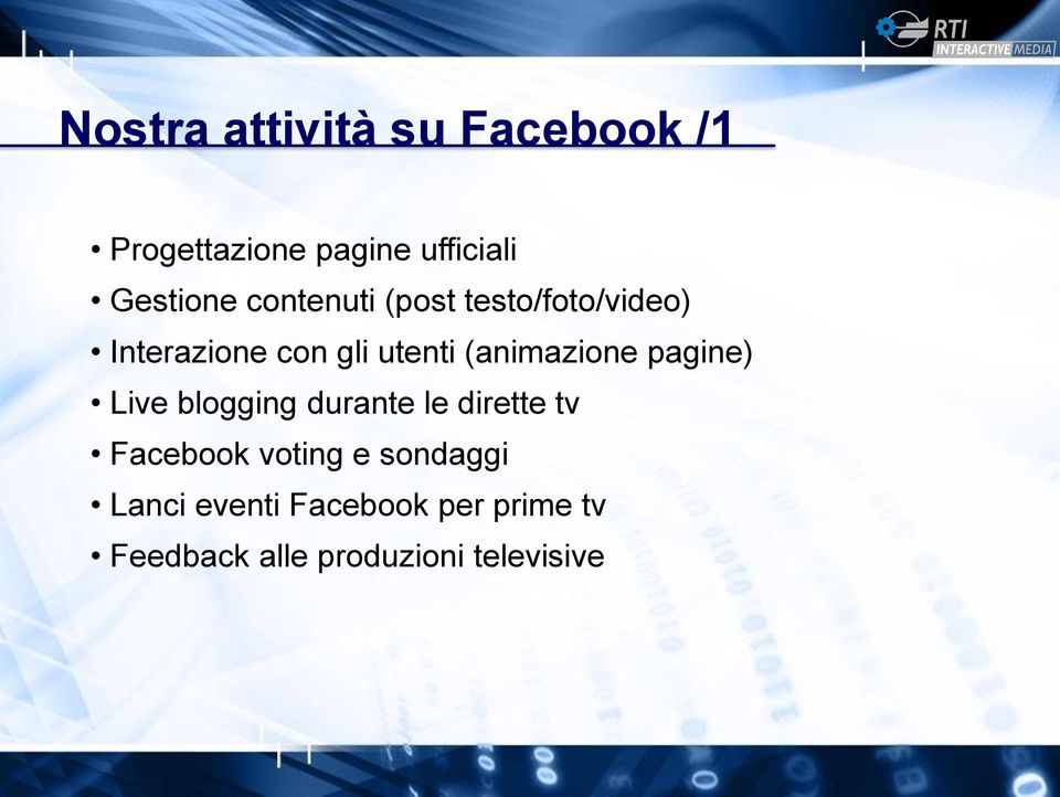 (animazione pagine) Live blogging durante le dirette tv Facebook voting