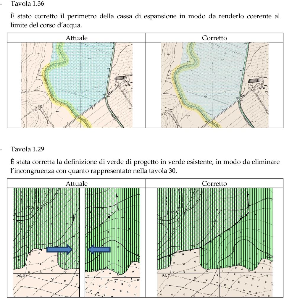 renderlo coerente al limite del corso d acqua.