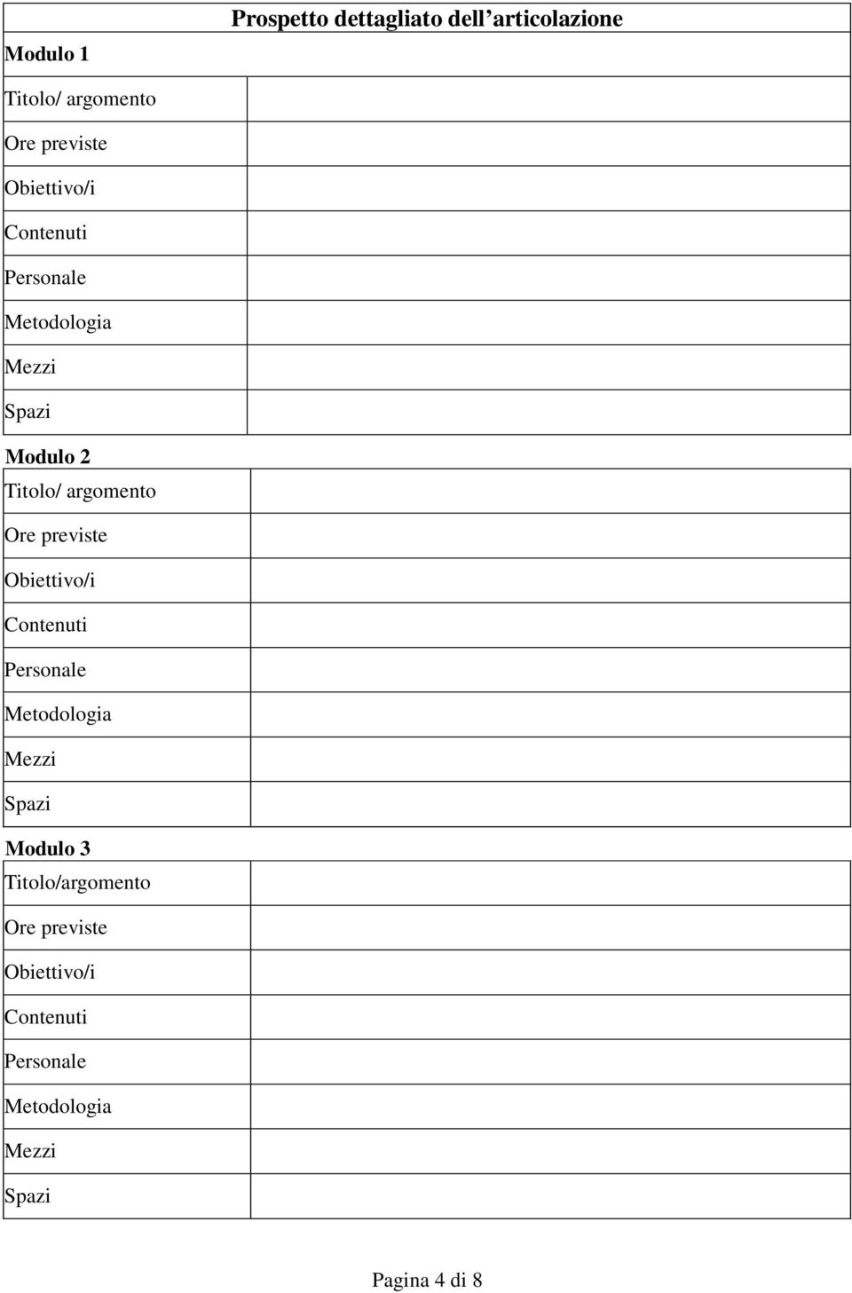 Personale Modulo 2 Titolo/ argomento