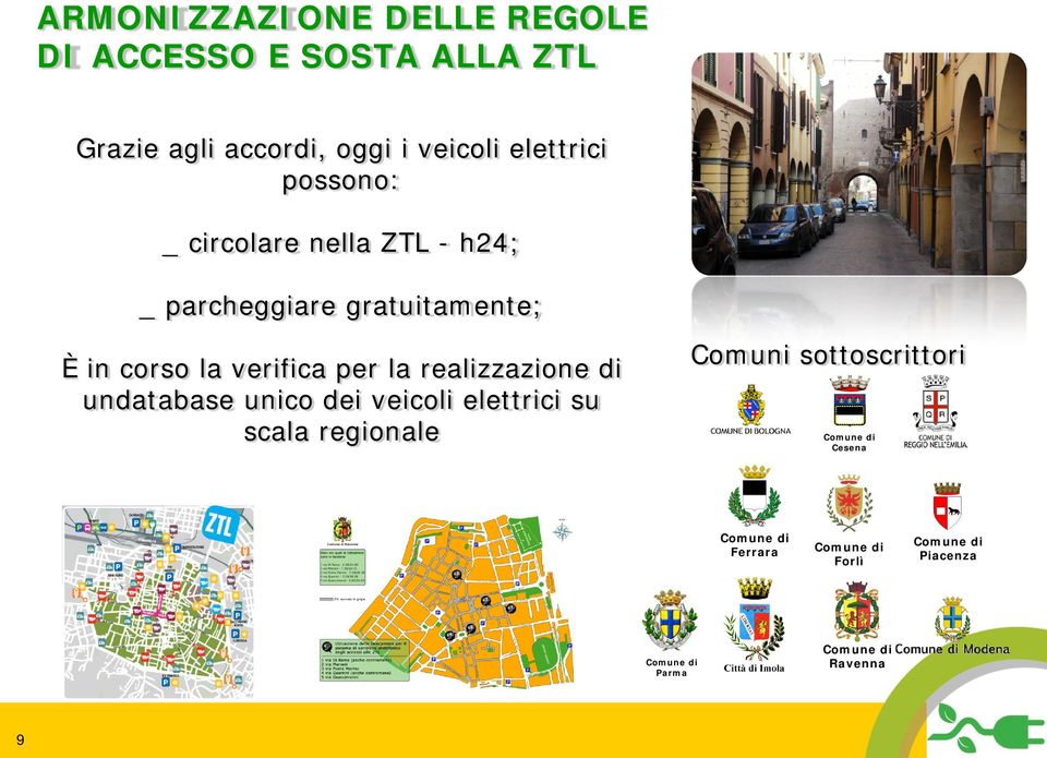 per la realizzazione di undatabase unico dei veicoli elettrici su scala regionale Comuni