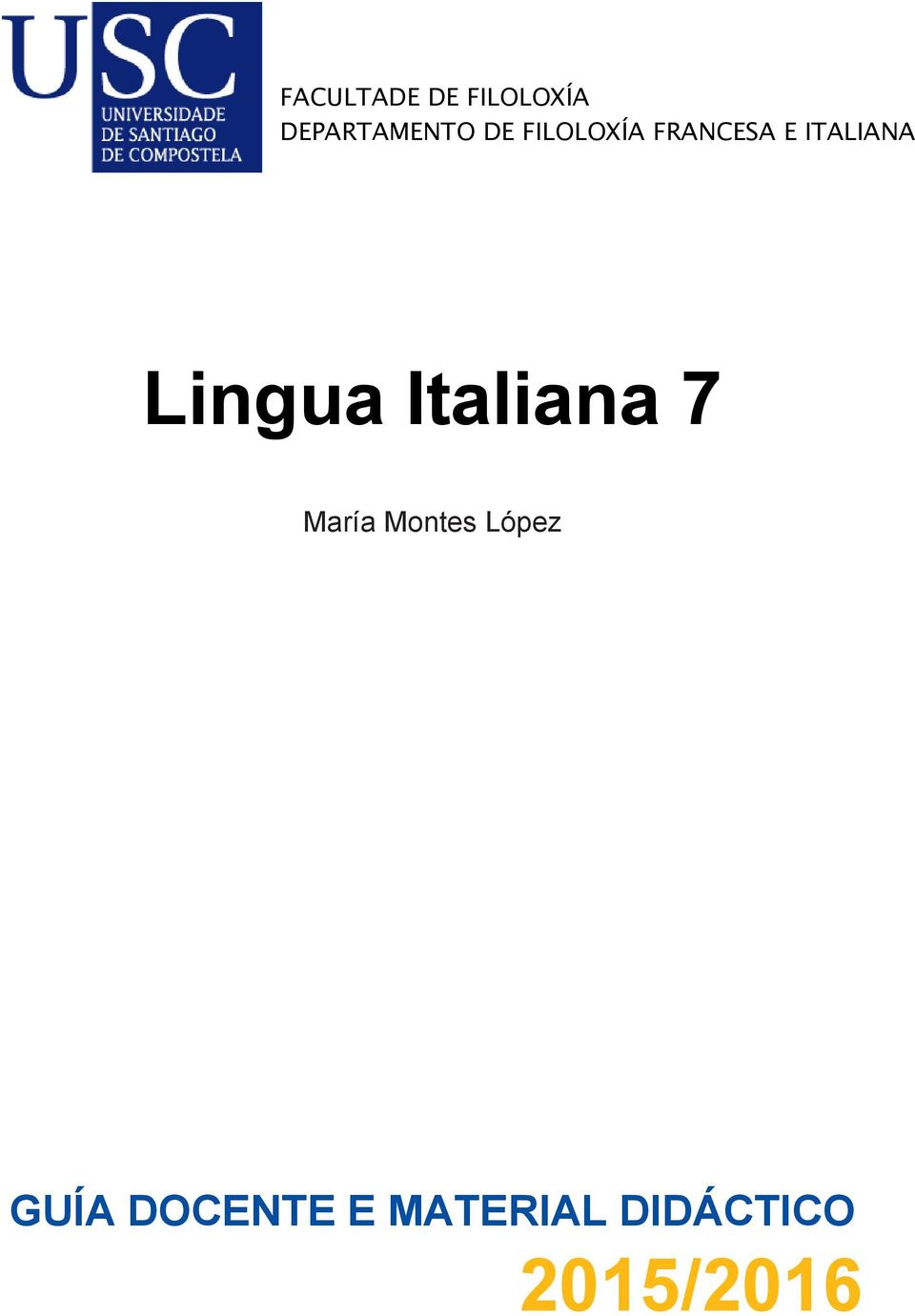Lingua Italiana 7 María Montes López