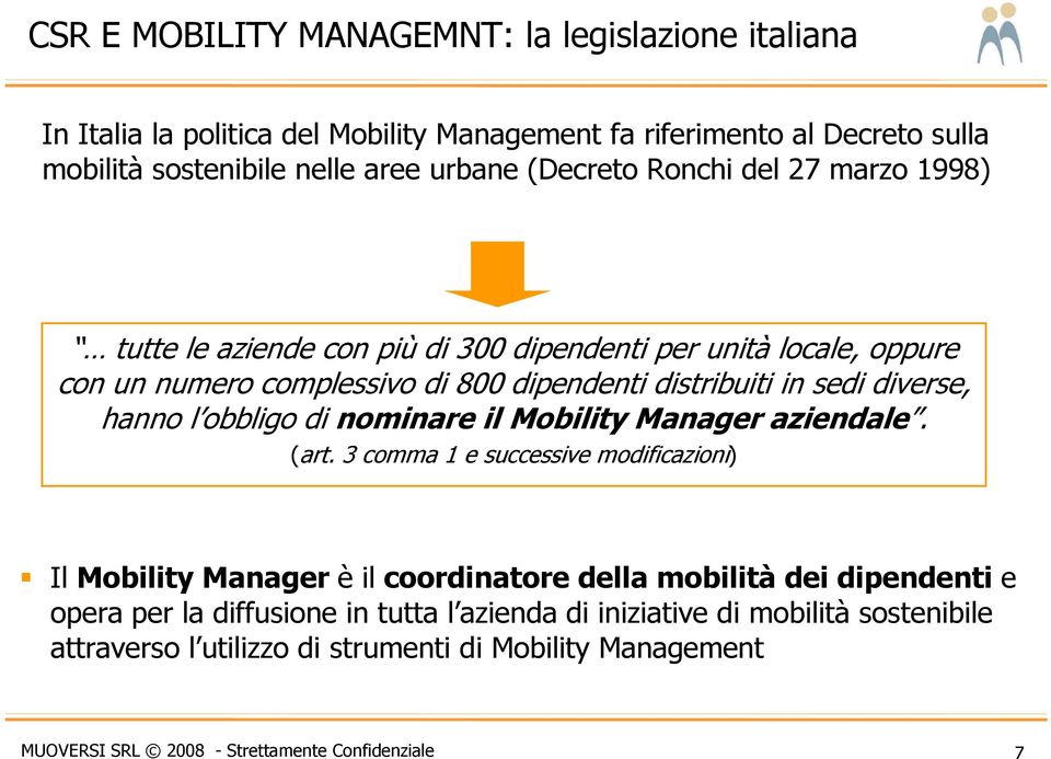 hanno l obbligo di nominare il Mobility Manager aziendale. (art.