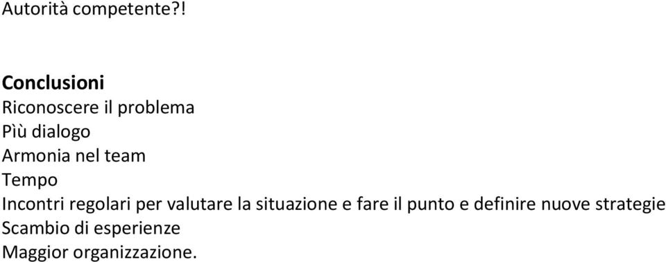 Armonia nel team Tempo Incontri regolari per valutare la