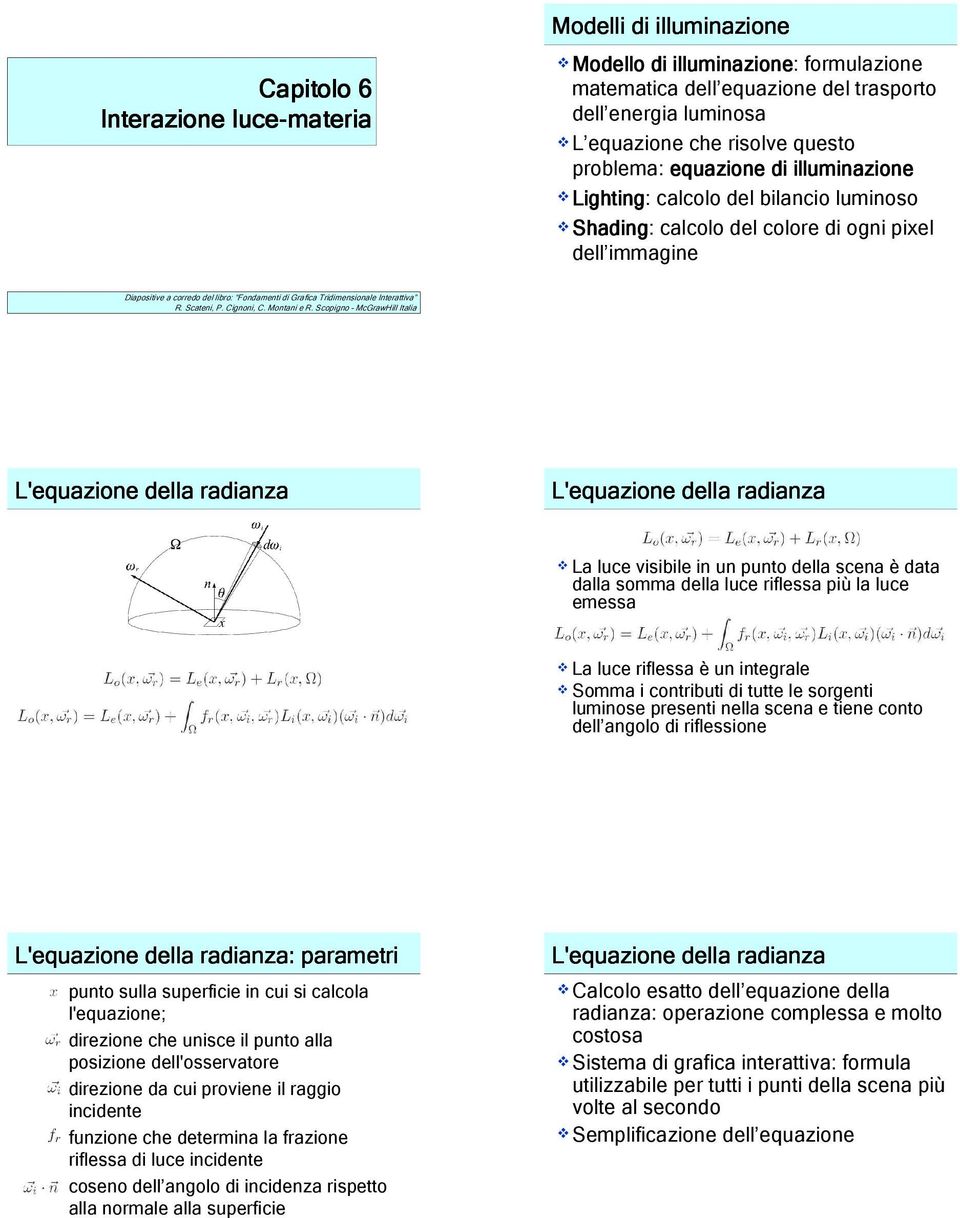 Tridimensionale Interattiva R. Scateni, P. Cignoni, C. Montani e R.