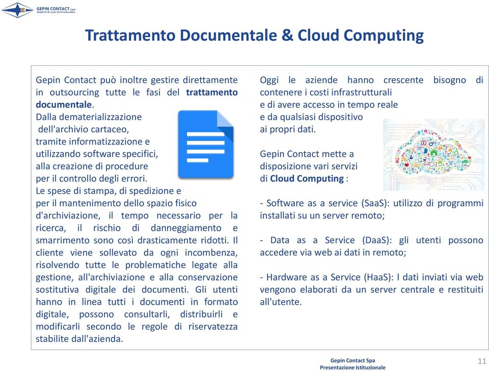 Le spese di stampa, di spedizione e per il mantenimento dello spazio fisico d'archiviazione, il tempo necessario per la ricerca, il rischio di danneggiamento e smarrimento sono così drasticamente