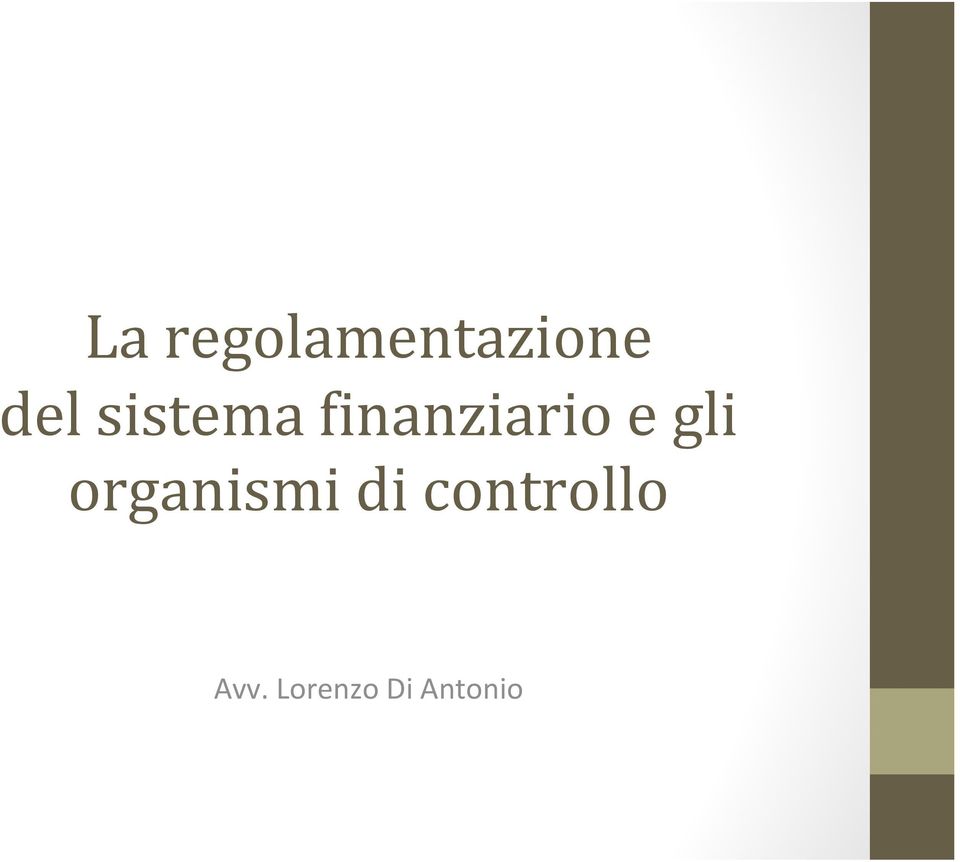 finanziario e gli