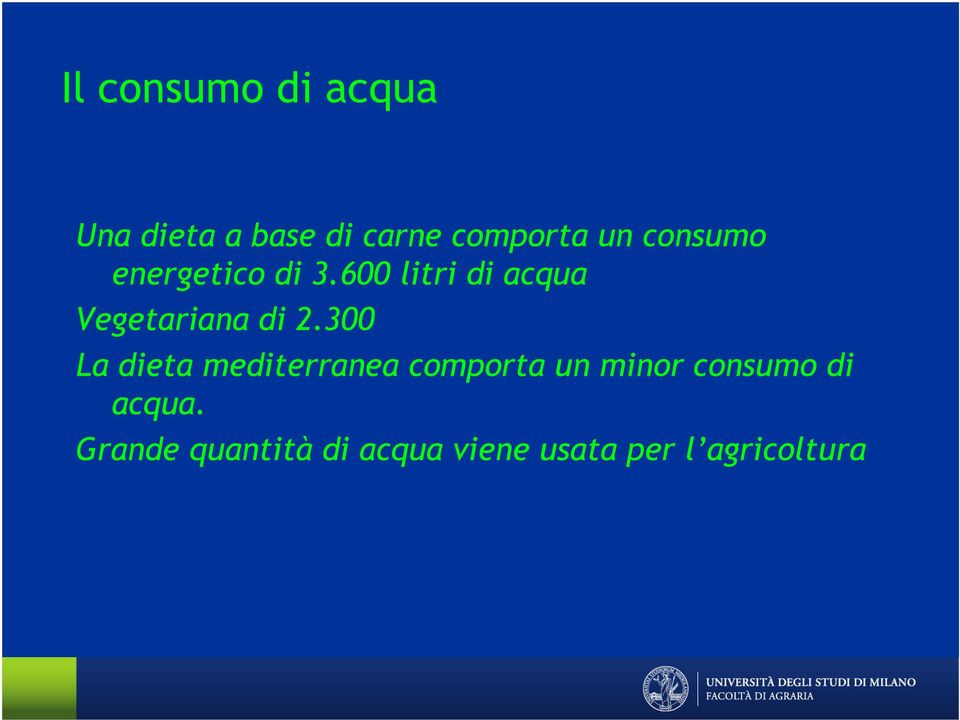 600 litri di acqua Vegetariana di 2.