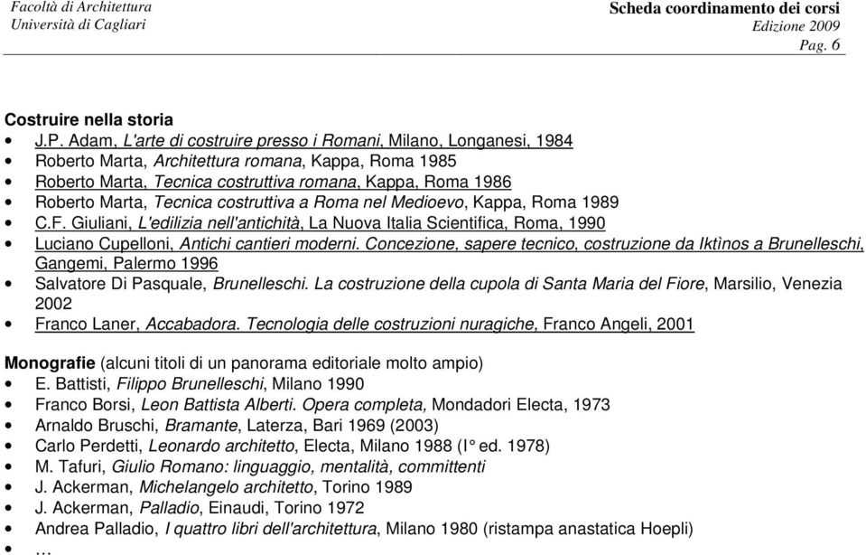 Giuliani, L'edilizia nell'antichità, La Nuova Italia Scientifica, Roma, 1990 Luciano Cupelloni, Antichi cantieri moderni.
