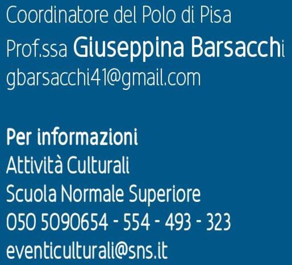 com Per informazioni Attività Culturali Scuola