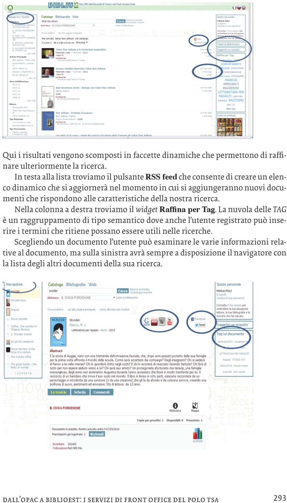 della nostra ricerca. Nella colonna a destra troviamo il widget Raffina per Tag.