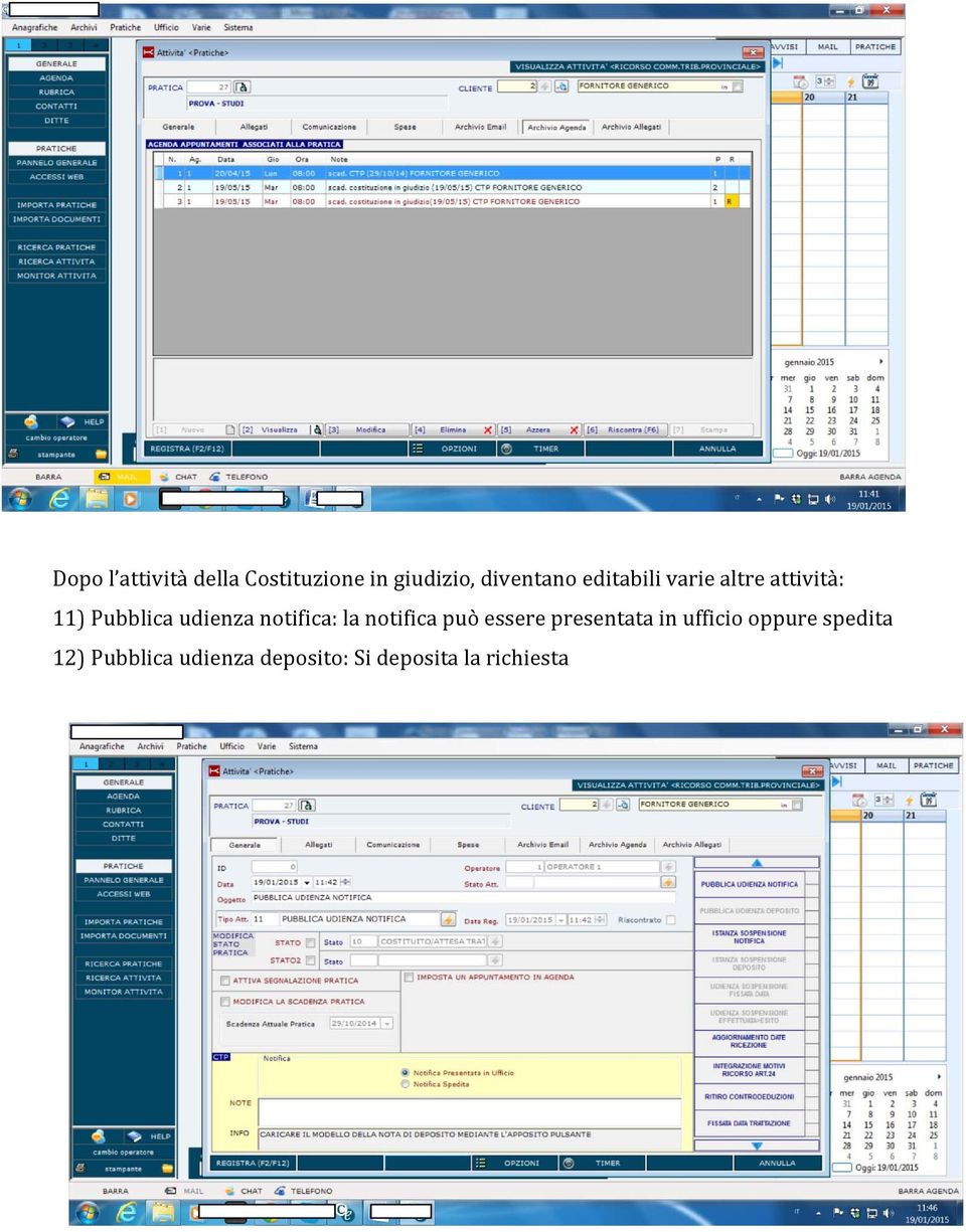 notifica: la notifica può essere presentata in ufficio