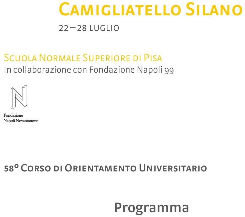 collaborazione con Fondazione Napoli 99