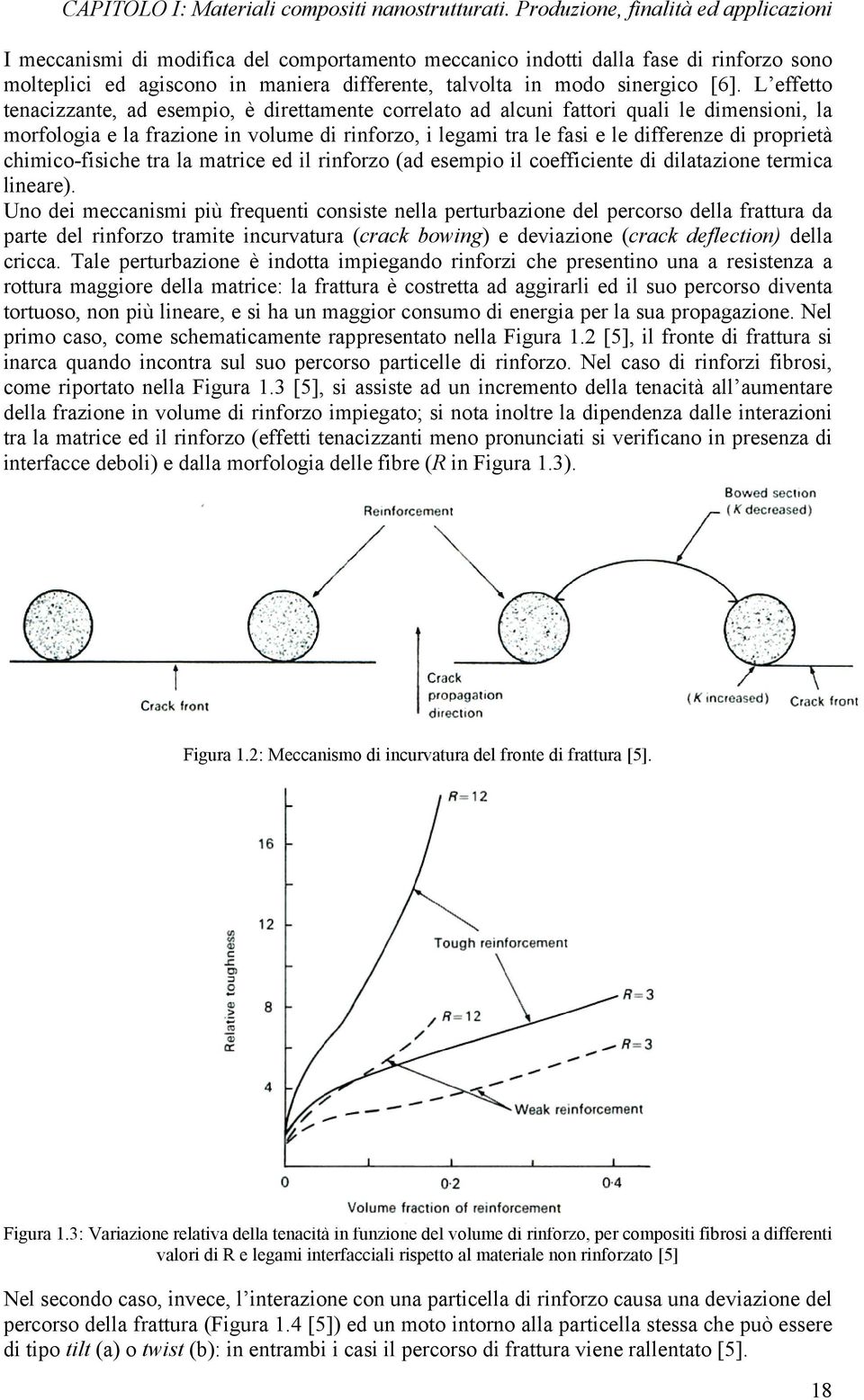 proprietà chimico-fisiche tra la matrice ed il rinforzo (ad esempio il coefficiente di dilatazione termica lineare).