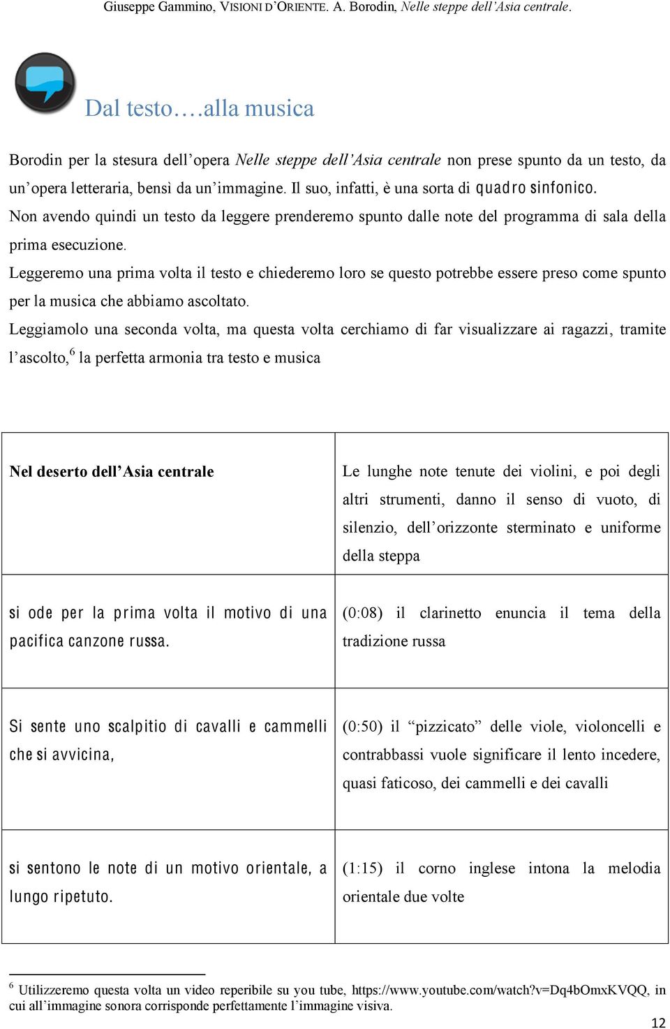 Leggiamolo una seconda volta, ma questa volta cerchiamo di far visualizzare ai ragazzi, tramite 6 la perfetta armonia tra testo e musica Le lunghe note tenute dei violini, e poi degli altri