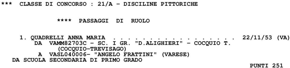 I GR. "D.ALIGHIERI" - COCQUIO T.