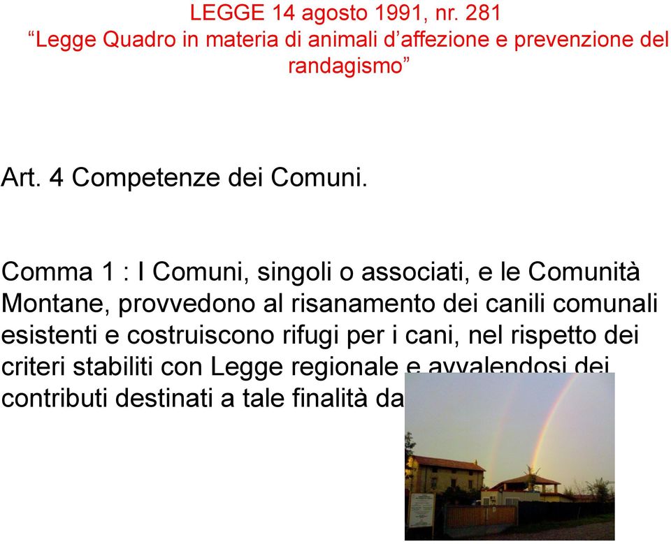 4 Competenze dei Comuni.