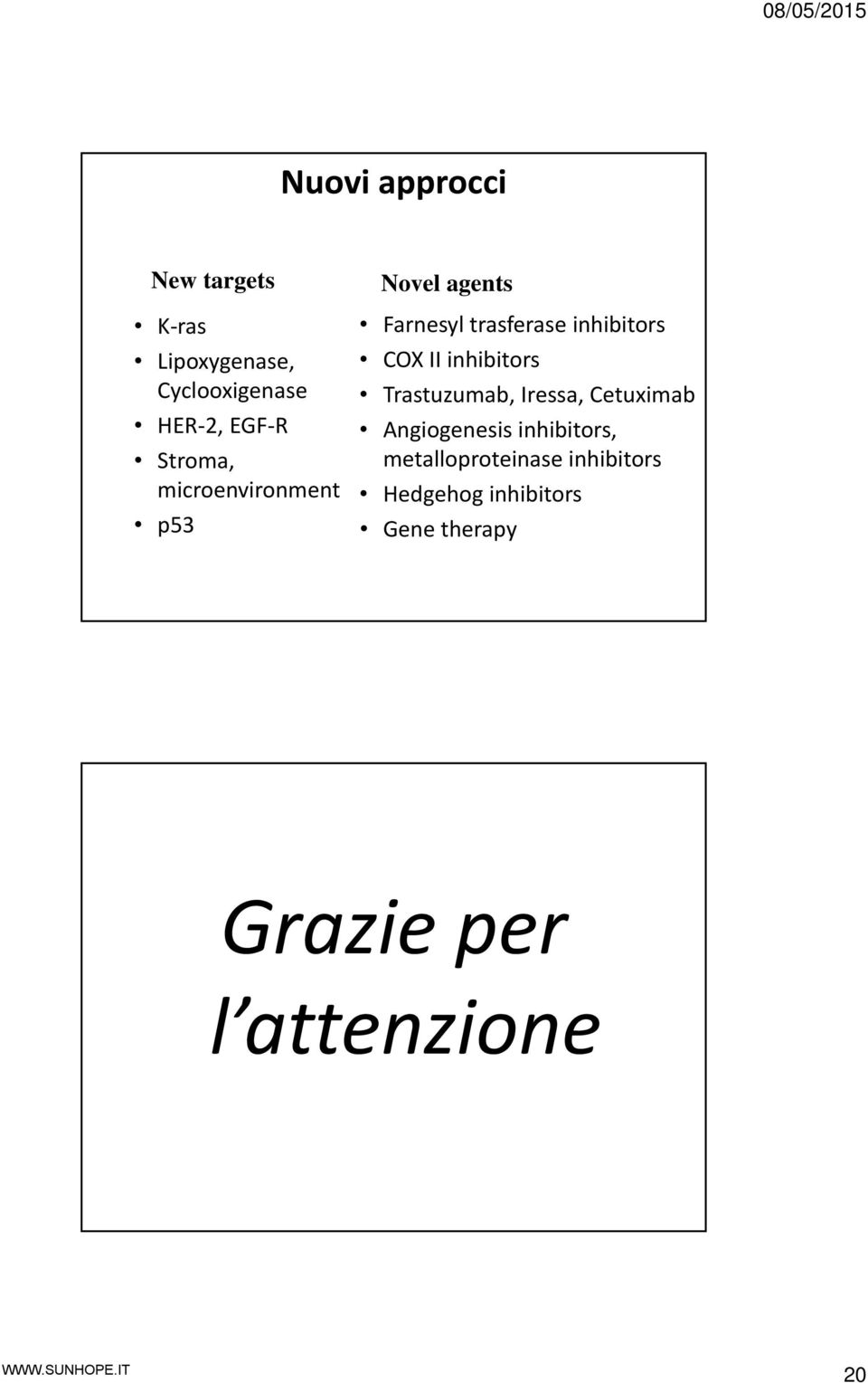 II inhibitors Trastuzumab, Iressa, Cetuximab Angiogenesis inhibitors,