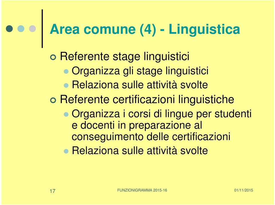linguistiche Organizza i corsi di lingue per studenti e docenti in
