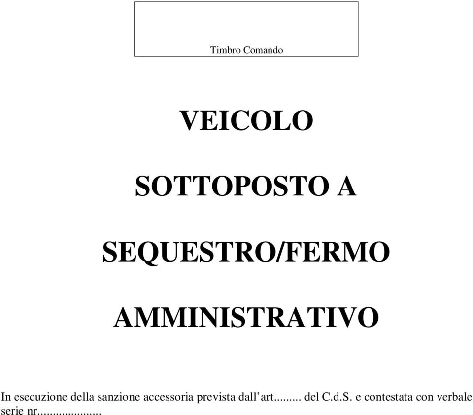 sanzione accessoria prevista dall art.