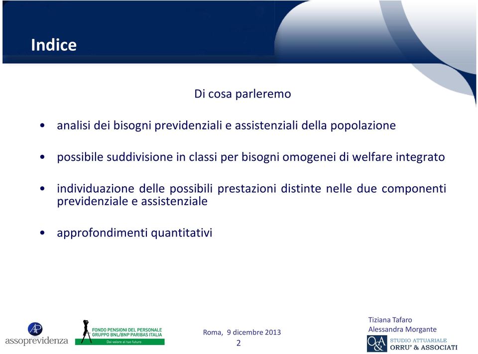 welfare integrato individuazione delle possibili prestazioni distinte nelle