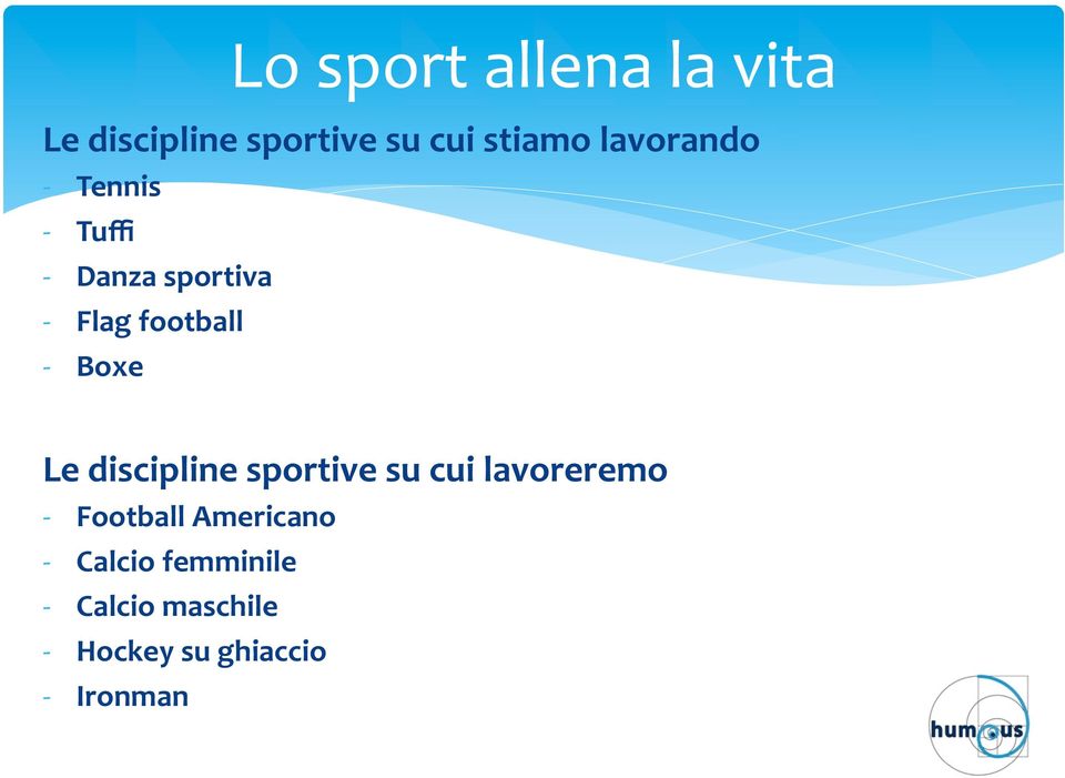 Le discipline sportive su cui lavoreremo - Football Americano -