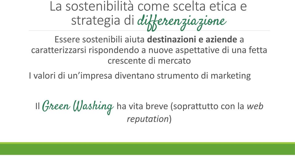 aspettative di una fetta crescente di mercato I valori di un impresa diventano