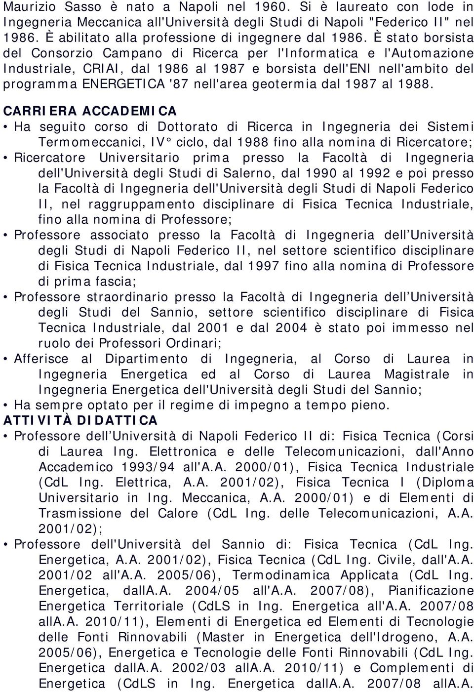 geotermia dal 1987 al 1988.