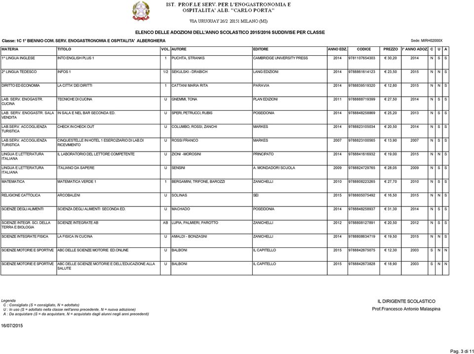 INFOS 1 1/2 SEKULSKI - DRABICH LANG EDIZIONI 2014