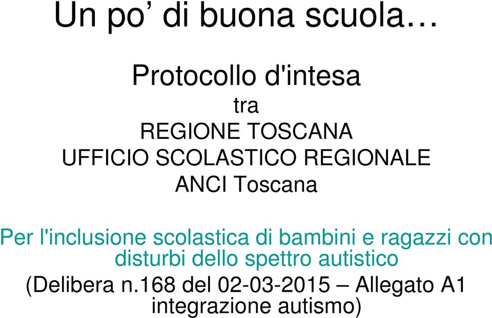 scolastica di bambini e ragazzi con disturbi dello spettro