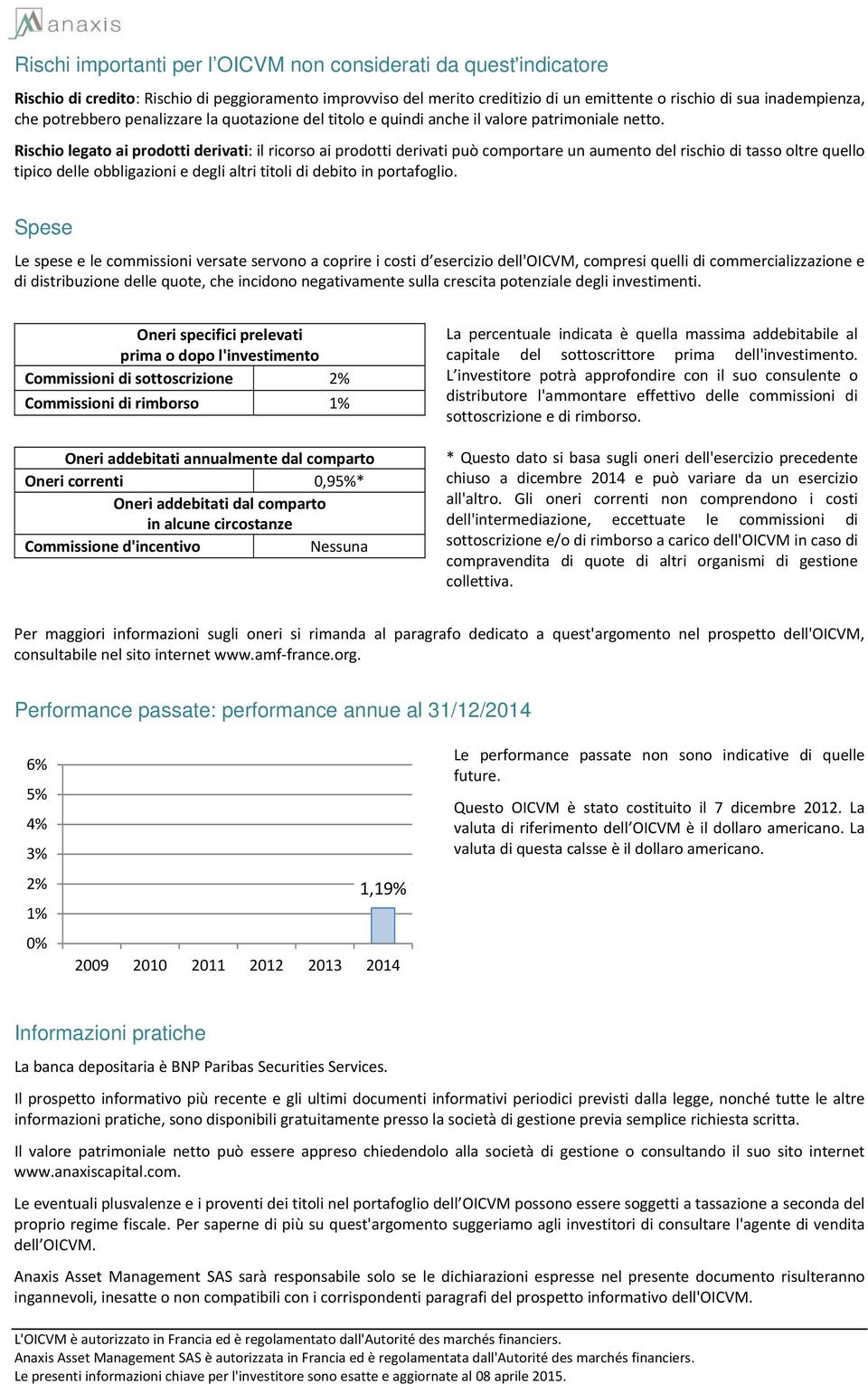 Rischio legato ai prodotti derivati: il ricorso ai prodotti derivati può comportare un aumento del rischio di tasso oltre quello tipico delle obbligazioni e degli altri titoli di debito in