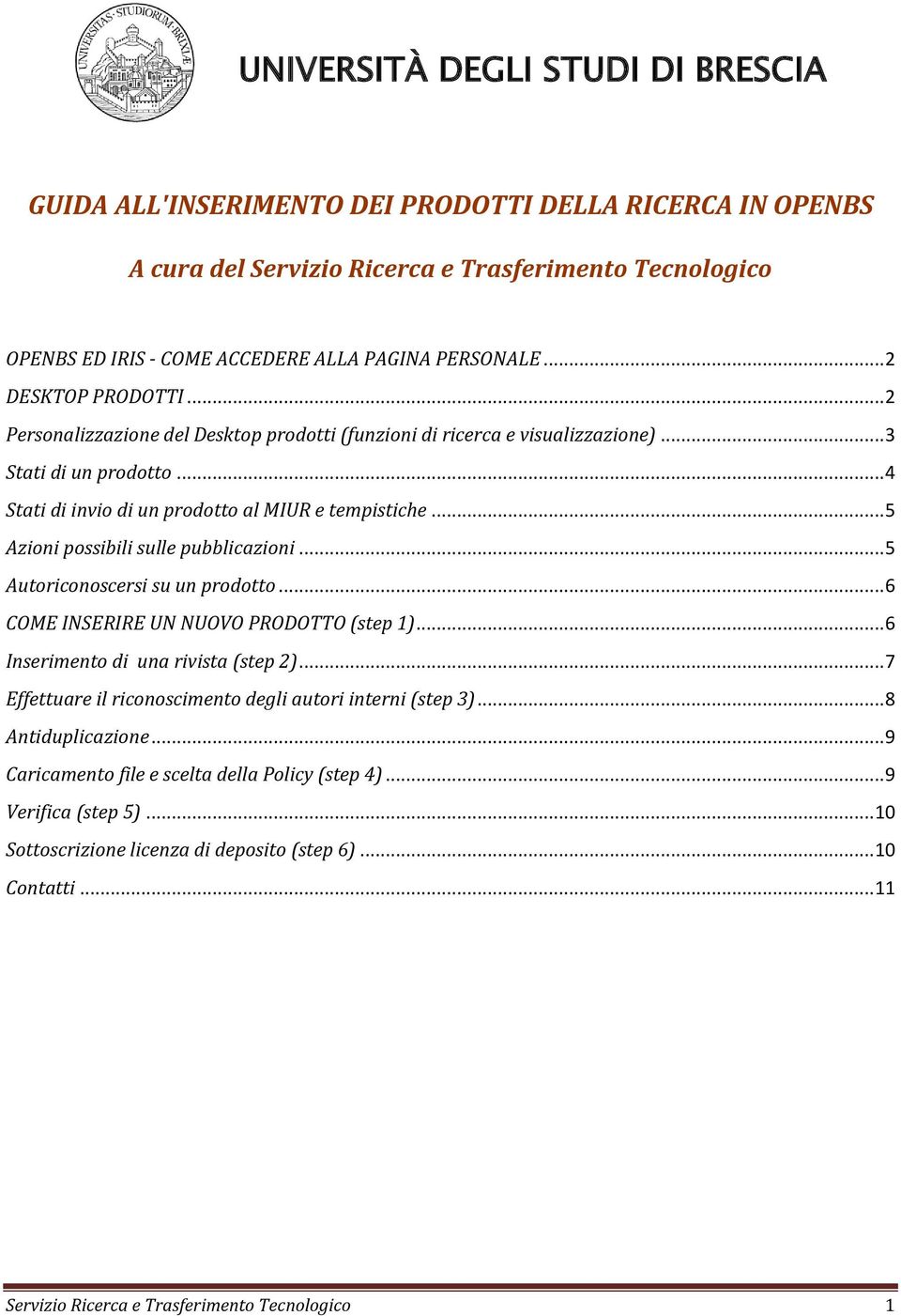 .. 5 Azioni possibili sulle pubblicazioni... 5 Autoriconoscersi su un prodotto... 6 COME INSERIRE UN NUOVO PRODOTTO (step 1)... 6 Inserimento di una rivista (step 2).