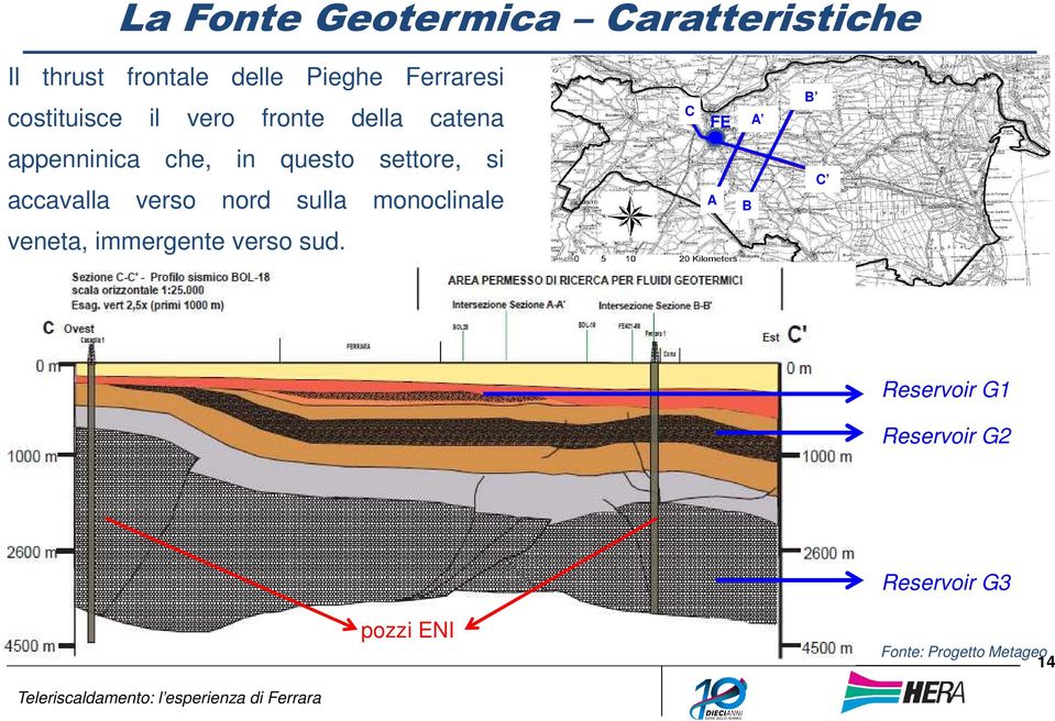 settore, si accavalla verso nord sulla monoclinale A B C veneta, immergente