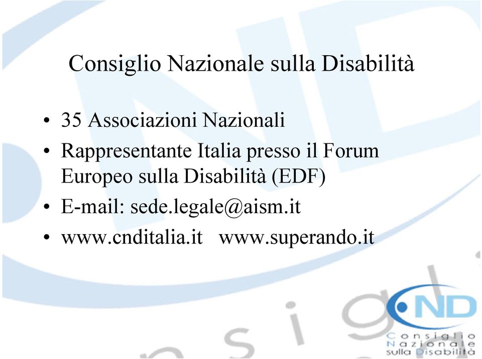 presso il Forum Europeo sulla Disabilità (EDF)