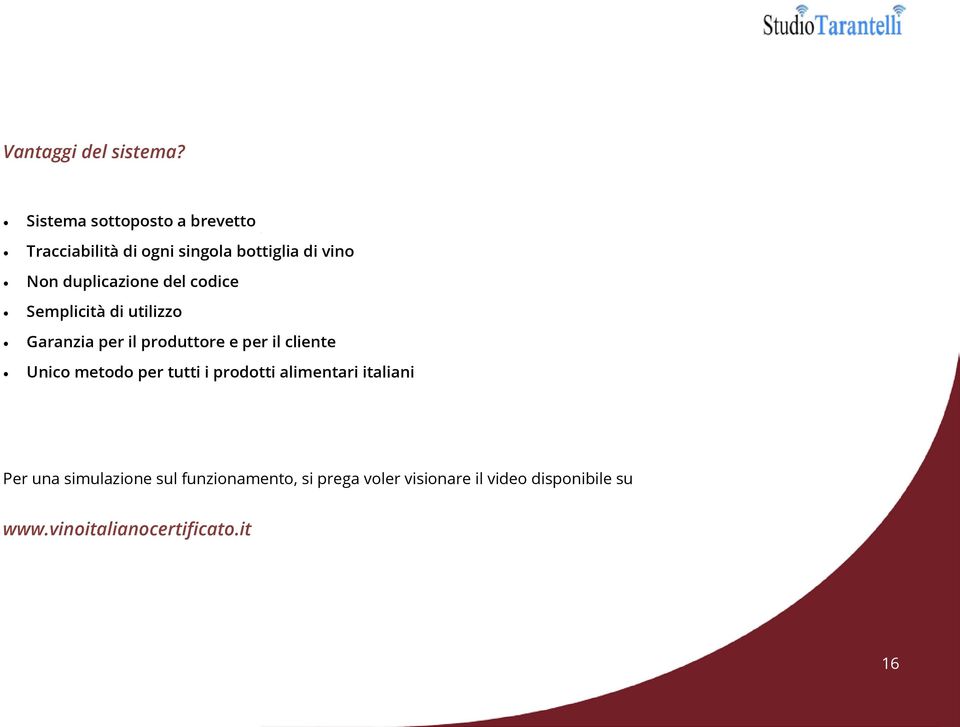 duplicazione del coe Semplicità di utilizzo Garanzia per il produttore e per il cliente