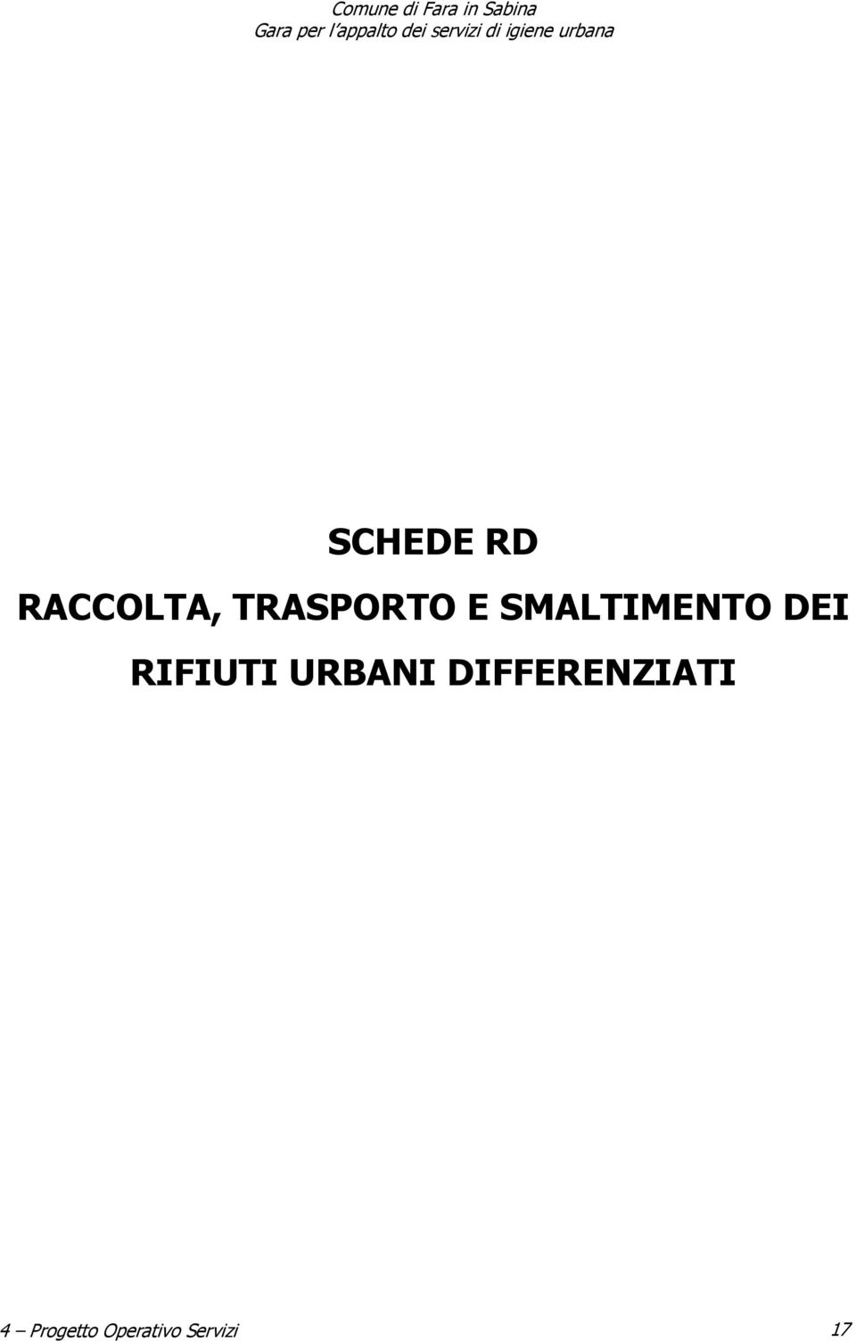 DEI RIFIUTI URBANI