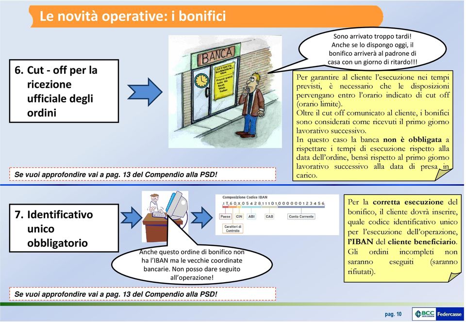 !! Per garantire al cliente l esecuzione nei tempi previsti, è necessario che le disposizioni pervengano entro l orario indicato di cut off (orario limite).