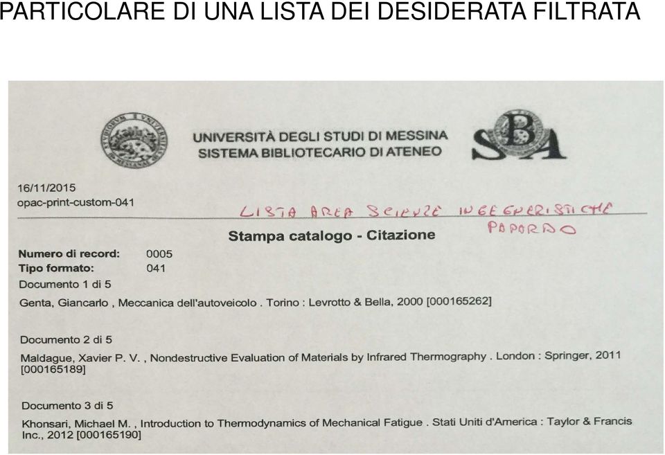 LISTA DEI