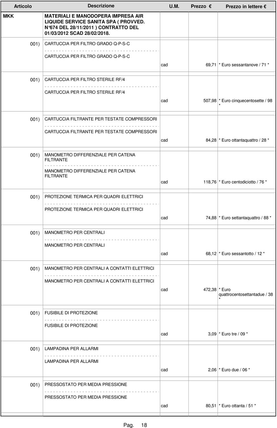 MANOMETRO DIFFERENZIALE PER CATENA FILTRANTE 118,76 * Euro centodiciotto / 76 * PROTEZIONE TERMICA PER QUADRI ELETTRICI PROTEZIONE TERMICA PER QUADRI ELETTRICI 74,88 * Euro settantaquattro / 88 *