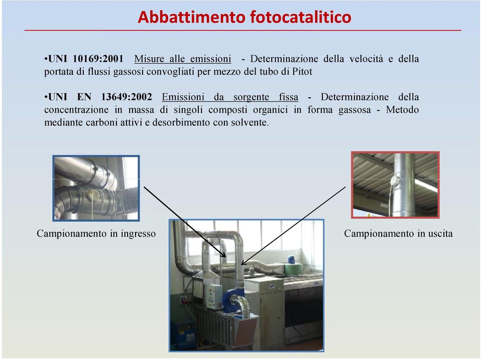 fissa - Determinazione della concentrazione in massa di singoli composti organici in forma gassosa -